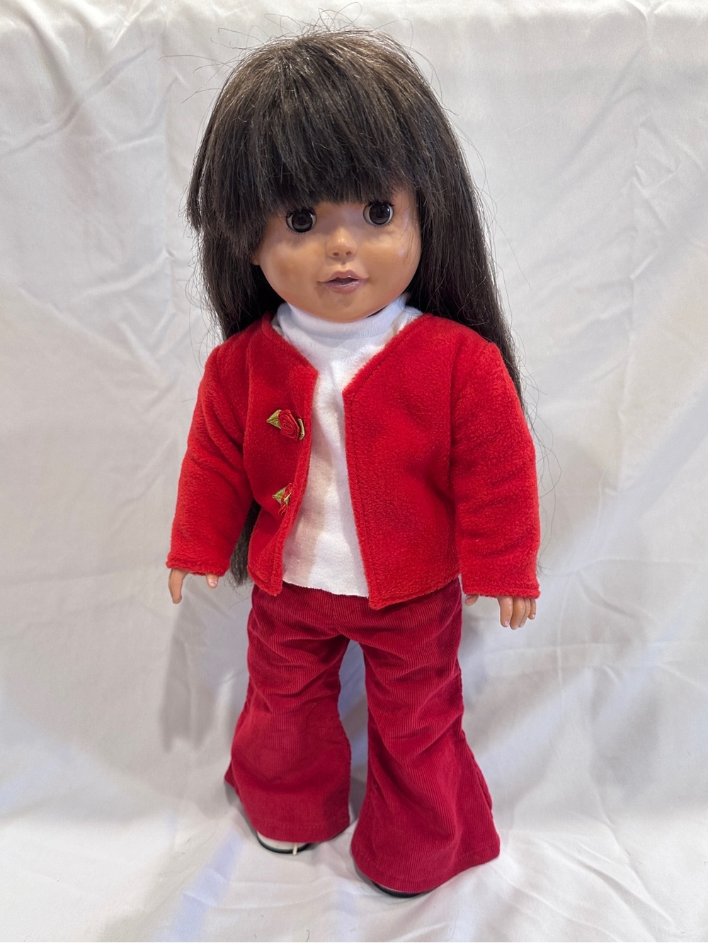 Classic Doll with Outfit White Top - Cozy Playwear